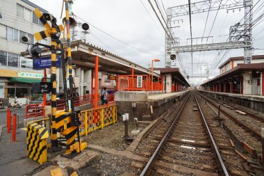 Japonya, Osaka 'daki eski tren istasyonu. 24 Kasım 2014