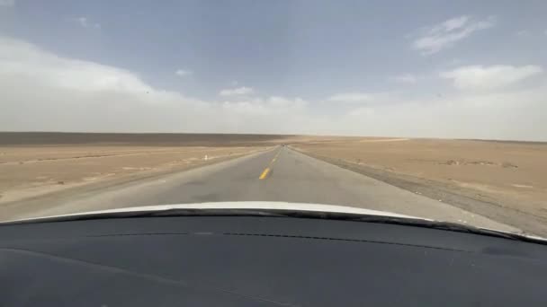 Suv car drives along rural road in China — Stock Video