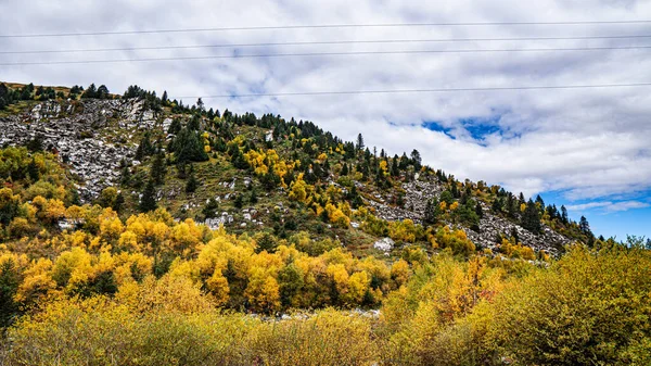 Estrada de asfalto na província de West Sichuan, China — Fotografia de Stock