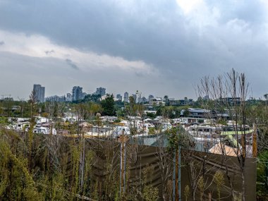 Chengdu Çin 'de bir karavan kampı. 15 Ekim 2021. 15 Ekim 2021