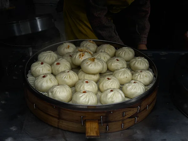 Popolare cibo cinese, panino vegetale, Cina — Foto Stock