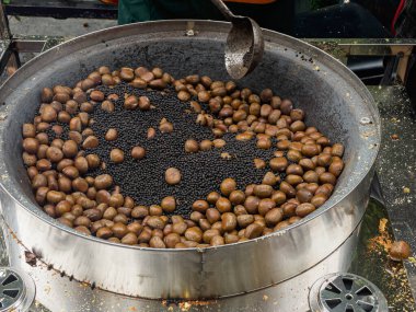 Çin şeker kavrulmuş kestane, geleneksel Çince aperatifler, Asya gıda. 