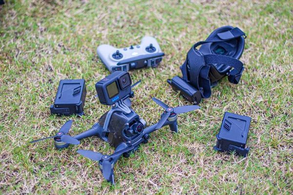  GoPro Kahraman 10, Dji FPV ile siyah. Chengdu, Çin. 18 Ekim 2021