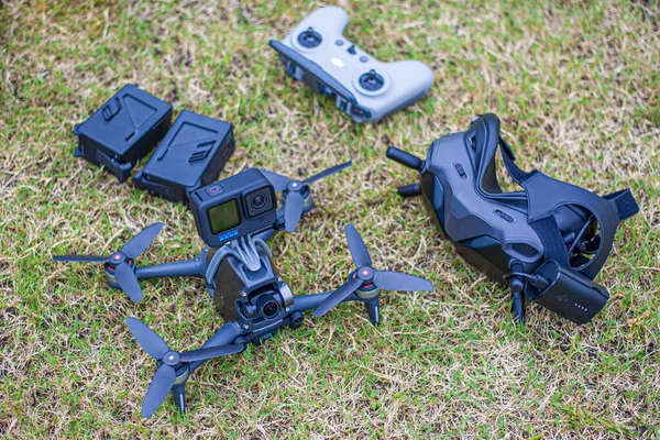  GoPro Kahraman 10, Dji FPV ile siyah. Chengdu, Çin. 18 Ekim 2021