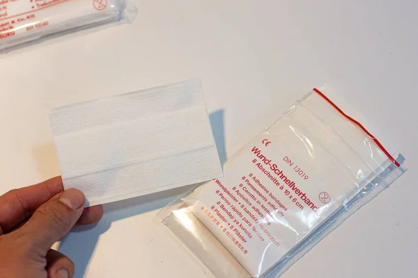 HANDS HEPP first aid kit — Stock Photo, Image