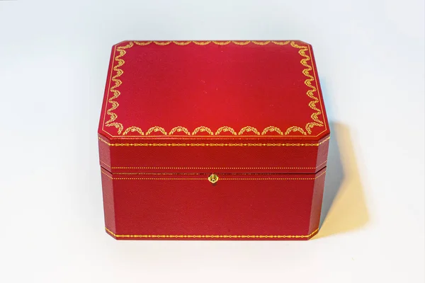 Κόκκινο κουτί κοσμημάτων — Φωτογραφία Αρχείου