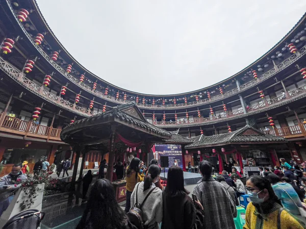 Fujian Tulou Earth Gebäude Attraktion. 24. Oktober 2021 — Stockfoto