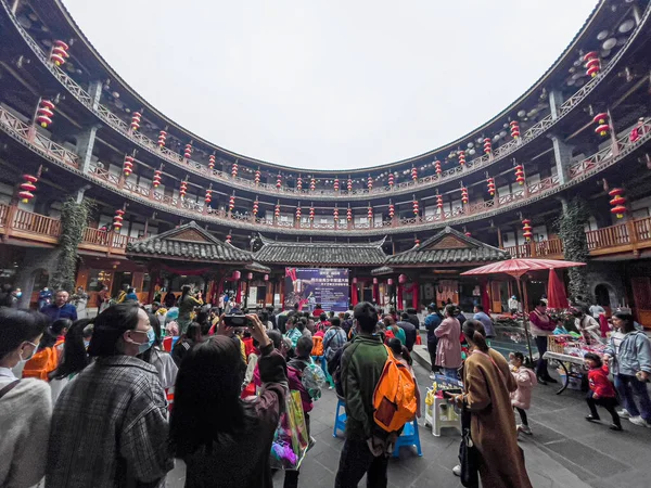 Fujian Tulou Pozemská atrakce. 24. října 2021 — Stock fotografie