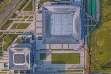 Chengdu Olimpiyat Stadyumu hava manzarası