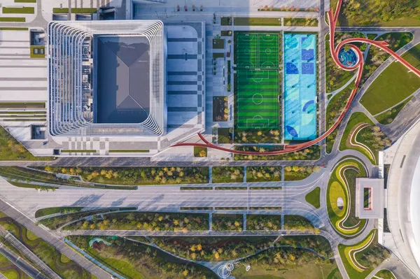 Estádio Olímpico de Chengdu vista aérea — Fotografia de Stock