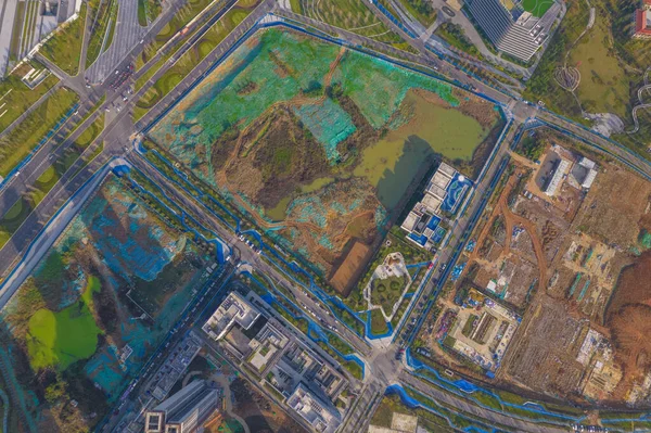 Stade olympique de Chengdu vue aérienne — Photo