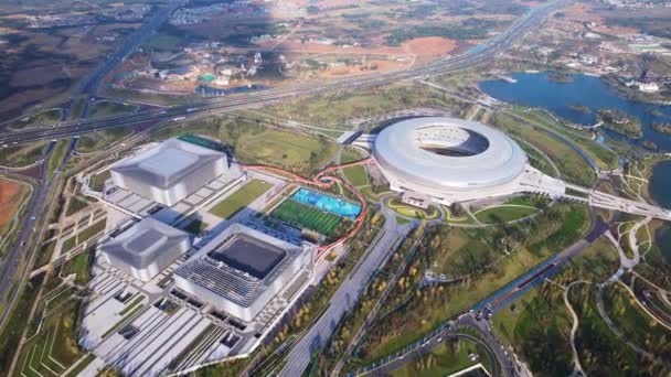 Олимпийский стадион в Чэнду — стоковое видео