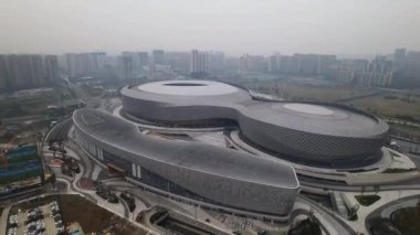 Chengdu Olimpiyat Stadyumu hava manzarası