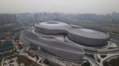 Chengdu Olimpiyat Stadyumu hava manzarası
