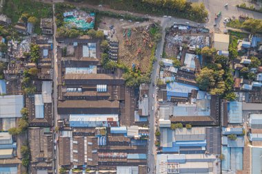 Chengdu, Çin 'deki eski evler.