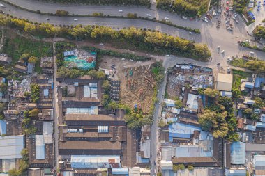 Chengdu, Çin 'deki eski evler.