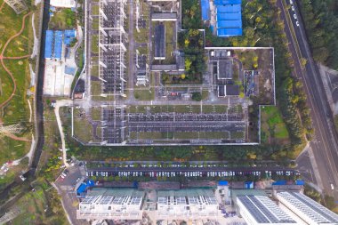 güç istasyonu yukarıdan aşağıya görünüm