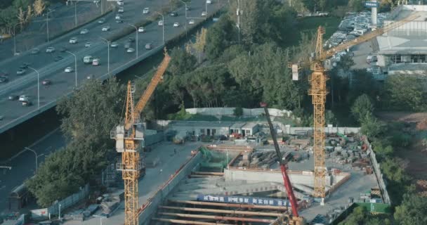 Baustelle in China — Stockvideo