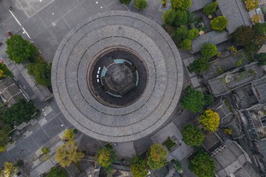 Tipik Çin mimarisi Chengdu, Çin 'de yer almaktadır.