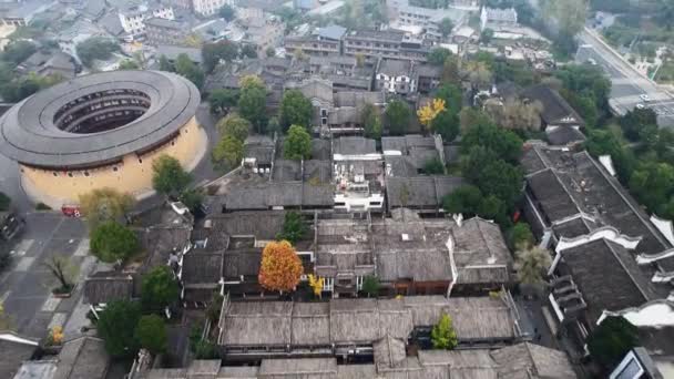 Типичные китайские архитектуры, расположенные в Чэнду, Китай — стоковое видео