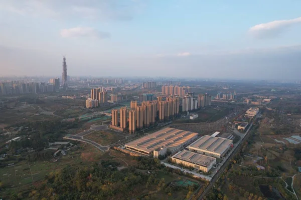Строительная площадка в Чэнду, Китай — стоковое фото