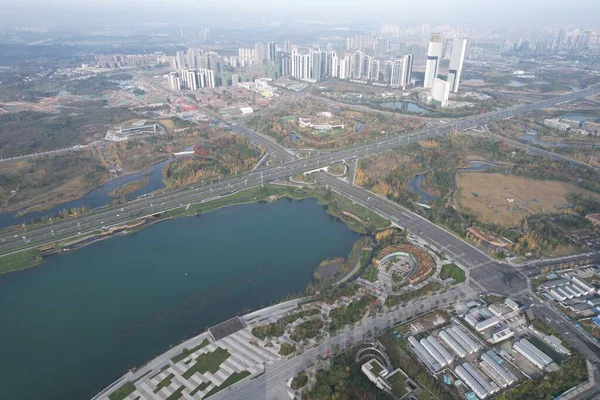 Építési telek Chengdu, Kína — Stock Fotó
