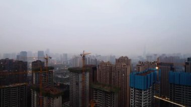 Çin, Chengdu 'da inşaat alanı