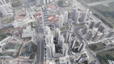 Çin, Chengdu 'da inşaat alanı