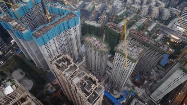 Membangun situs konstruksi di Chengdu, China — Stok Video