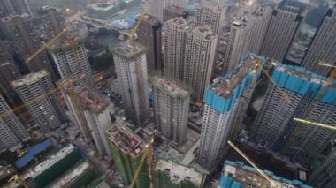 Çin, Chengdu 'da inşaat alanı