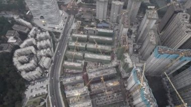 Çin, Chengdu 'da inşaat alanı