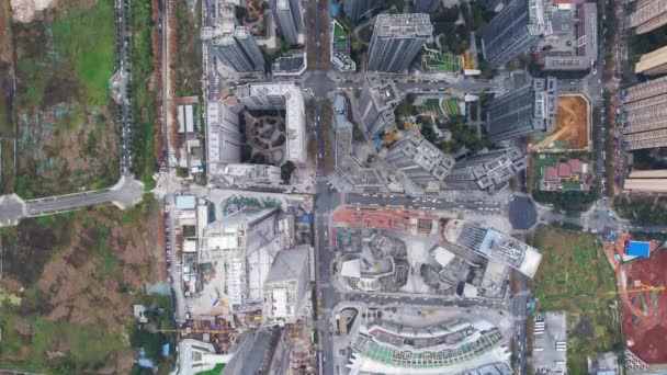 Aerial photography of the modern building skyline night view of Chengdu, China. — Stock Video