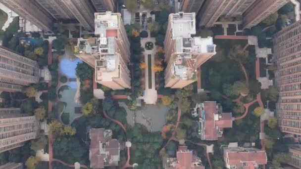Légi Fotózás Modern Épület Városkép Éjszakai Kilátás Chengdu Kína Kiváló — Stock videók