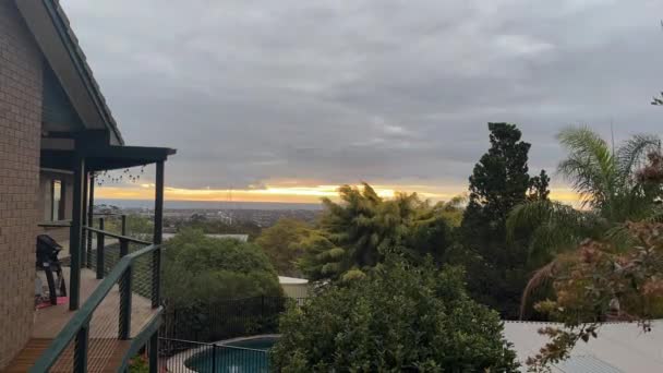 Sunset at Adelaide city — Stok Video