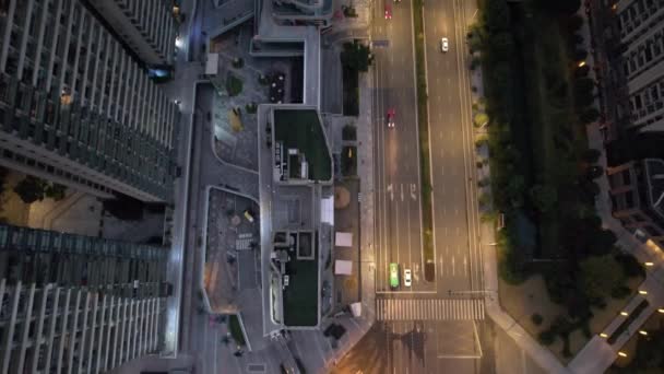 Нічний Дрон Місті Ченду Китай Вид Повітря Кадри Високої Якості — стокове відео