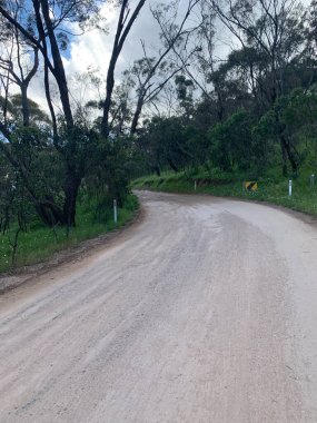 Country gravel road. Empty road concept. High quality photo