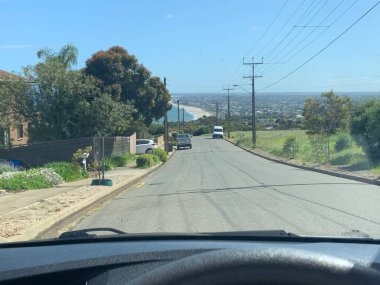 Adelaide, Avustralya 'daki güzel plajın doğa manzarası. Yüksek kalite fotoğraf