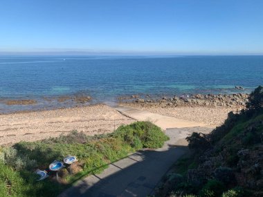 Adelaide, Avustralya 'daki güzel plajın doğa manzarası. Yüksek kalite fotoğraf