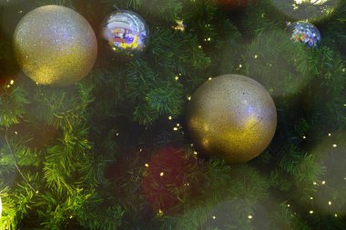 Noel ağacı ve ışıklar temalı duvar kağıdı