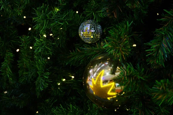 Karácsonyfa Fények Téma Tapéta — Stock Fotó