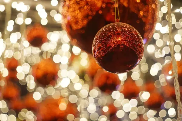 Bokeh Photo Christmas Lights — Stock Photo, Image