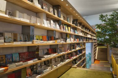 29 Ocak 2022; Bangkok Tayland: Tayland 'da bir kütüphanenin fotoğrafı