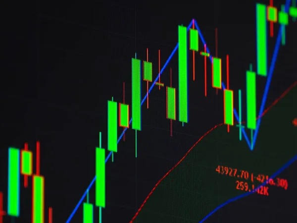 Stock Market Loss Trading Chart Investment Analysis Business Index Chart — Stock Photo, Image