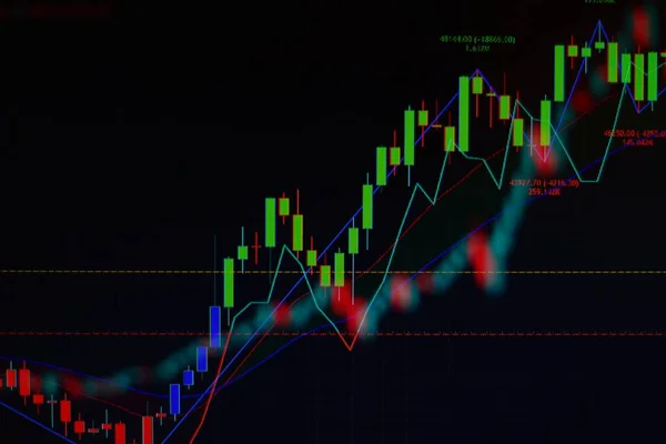 Stock Market Loss Trading Chart Investment Analysis Business Index Chart — Stock Photo, Image