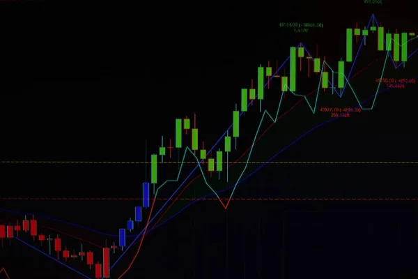 Stock Market Loss Trading Chart Investment Analysis Business Index Chart — 스톡 사진