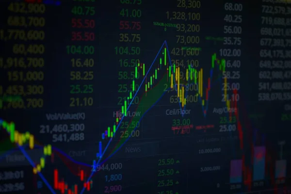 Tőzsdei Veszteség Kereskedési Diagram Befektetési Elemzés Üzleti Index Diagram Pénzügyi — Stock Fotó