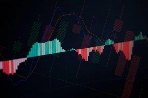 Tőzsdei Veszteség Kereskedési Diagram Befektetési Elemzés Üzleti Index Diagram Pénzügyi — Stock Fotó