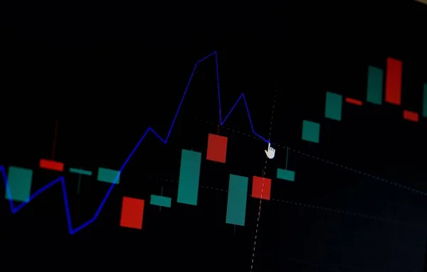 Graphique Trading Boursier Analyse Des Investissements Graphique Indice Des Entreprises — Photo