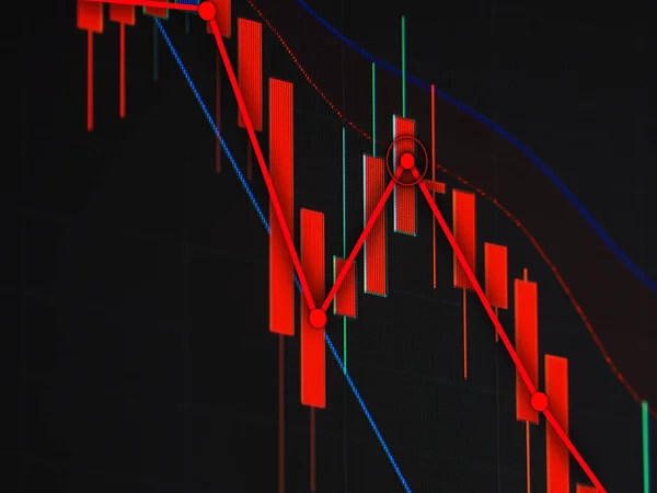 Диаграмма Фондового Рынка Инвестиционный Анализ Бизнес Индекс Диаграмма Финансового Совета — стоковое фото
