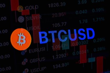 Borsadan Bitcoin grafik fotoğrafı